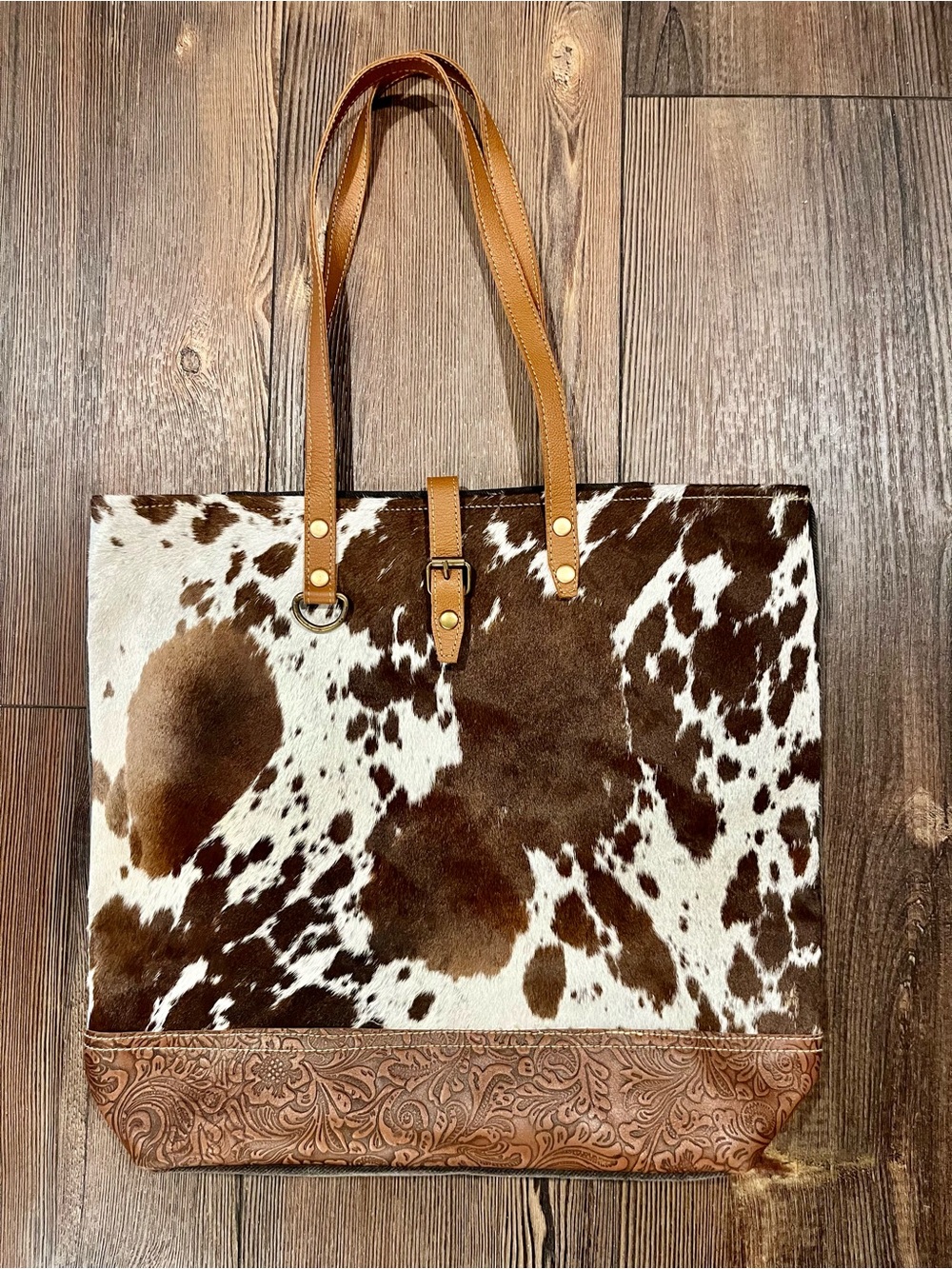 Myra Western Weekender Bag Cowhide & Leather